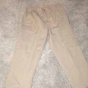 Cabelas Trailer Hiker vintage retro cargo khaki cotton pants trousers 36 x 32 L